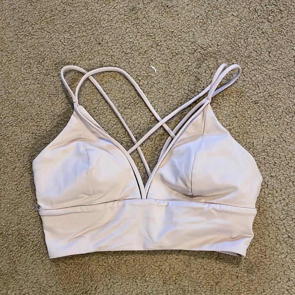 Light Pink Strappy Lululemon sports bra